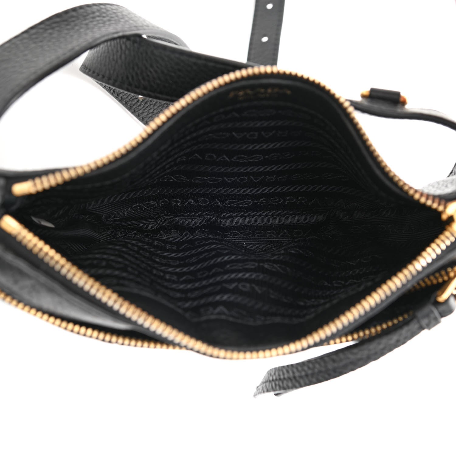 Prada Vitello Daino Small Belt Bag Black 4 of 11