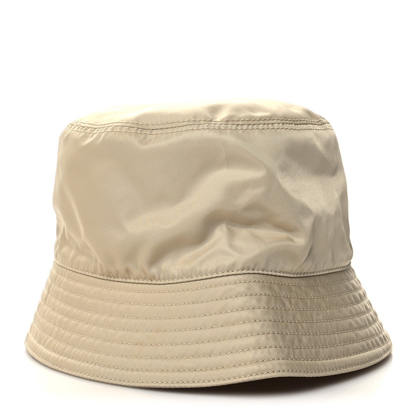 Re-Nylon Metal Triangle Logo Womens Bucket Hat M Deserto