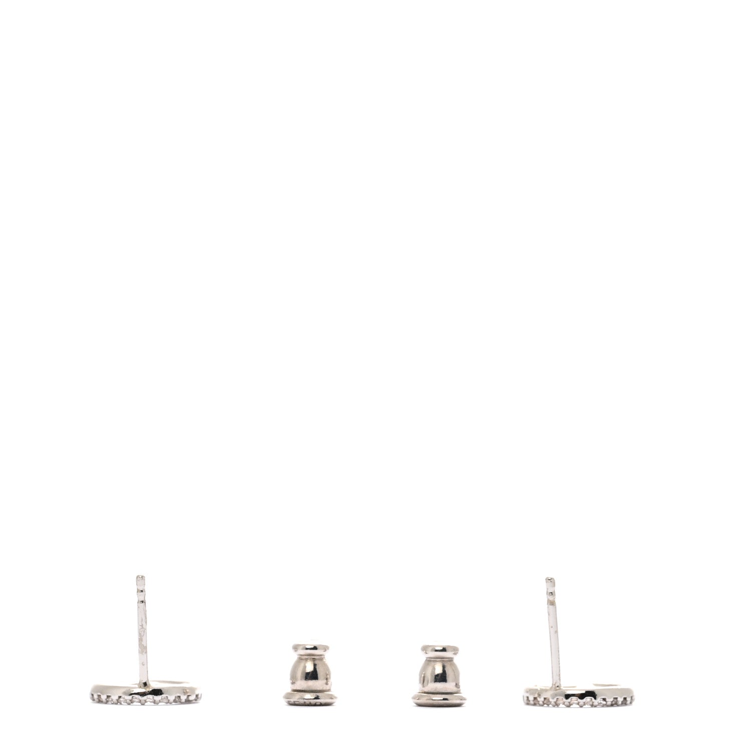 Fendi Metal Crystal F is Fendi Earrings Silver 3 of 5