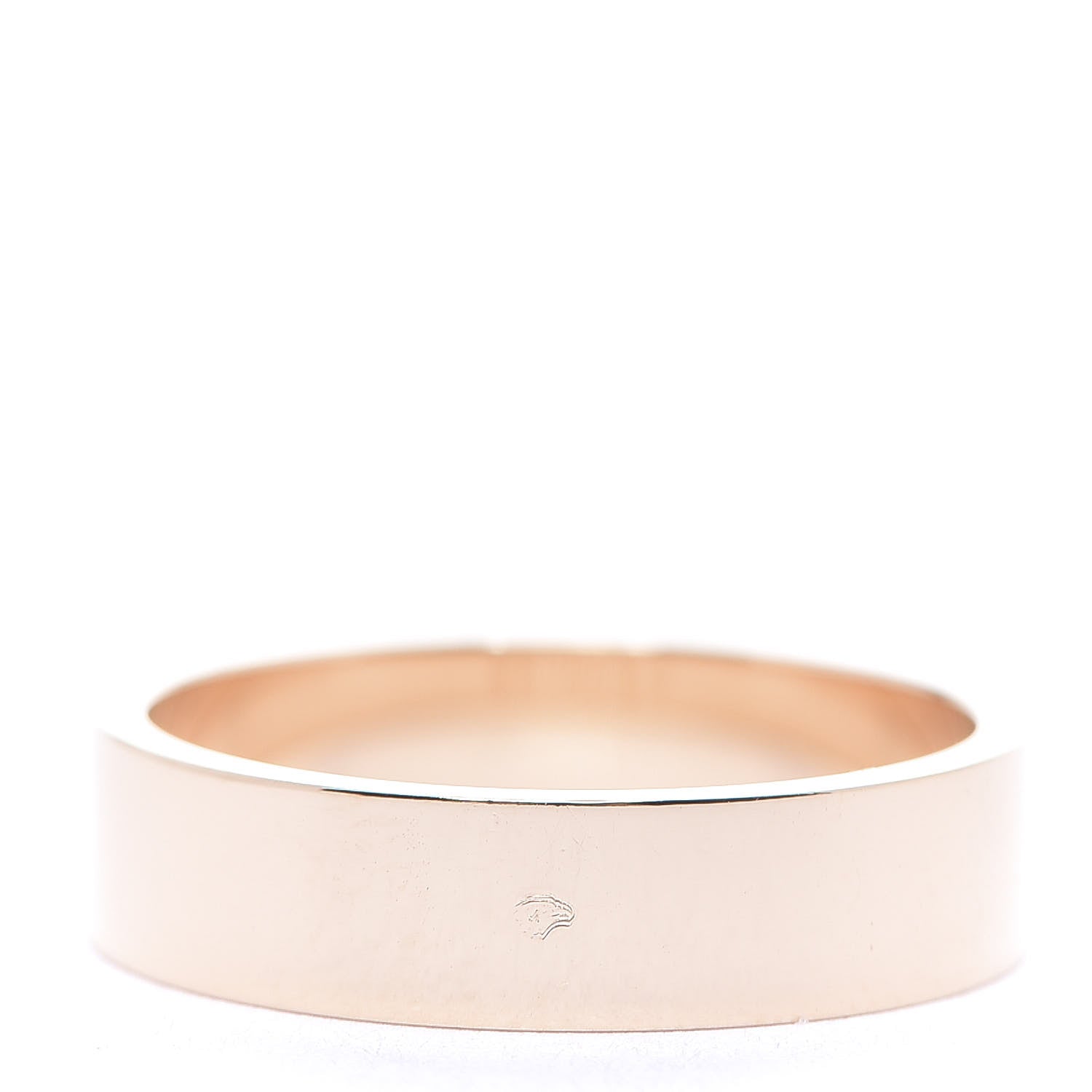 Hermes 18K Rose Gold Diamond PM Kelly Ring 55 7.25 2 of 3