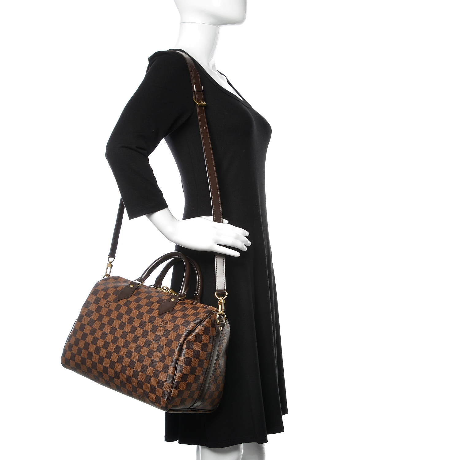 Louis Vuitton Damier Ebene Speedy Bandouliere 30 2 of 9