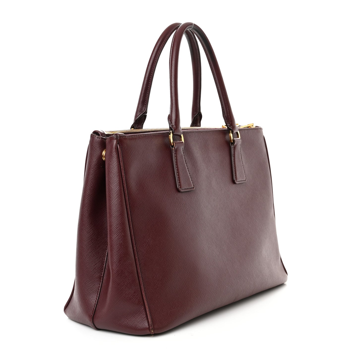 Saffiano Vernice Medium Galleria Double Zip Cerise