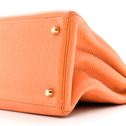 Hermes Togo Kelly Retourne 35 Orange 19 of 21