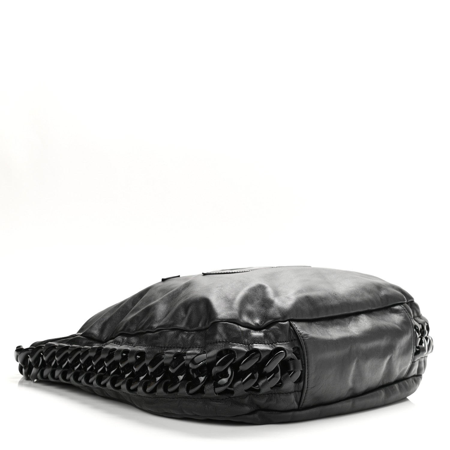 Chanel Calfskin Modern Chain Rhodoid Hobo Black 4 of 12