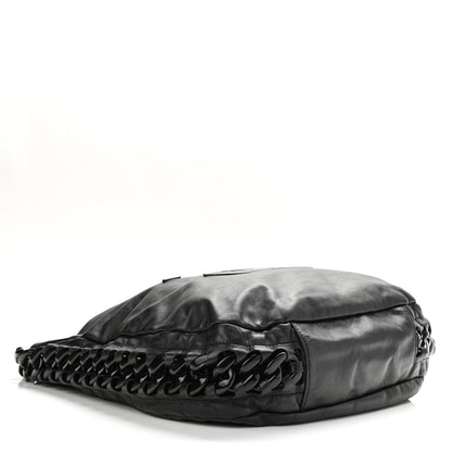 Chanel Calfskin Modern Chain Rhodoid Hobo Black 4 of 12