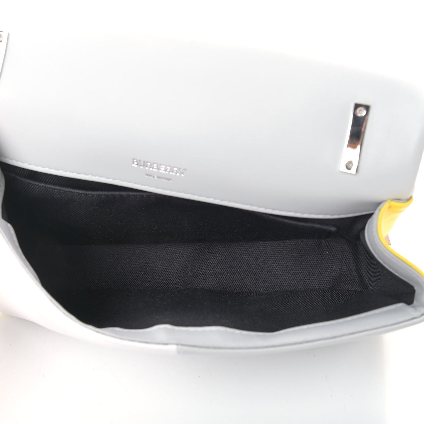 Lambskin Quilted Small Lola Bag White Grey Yellow