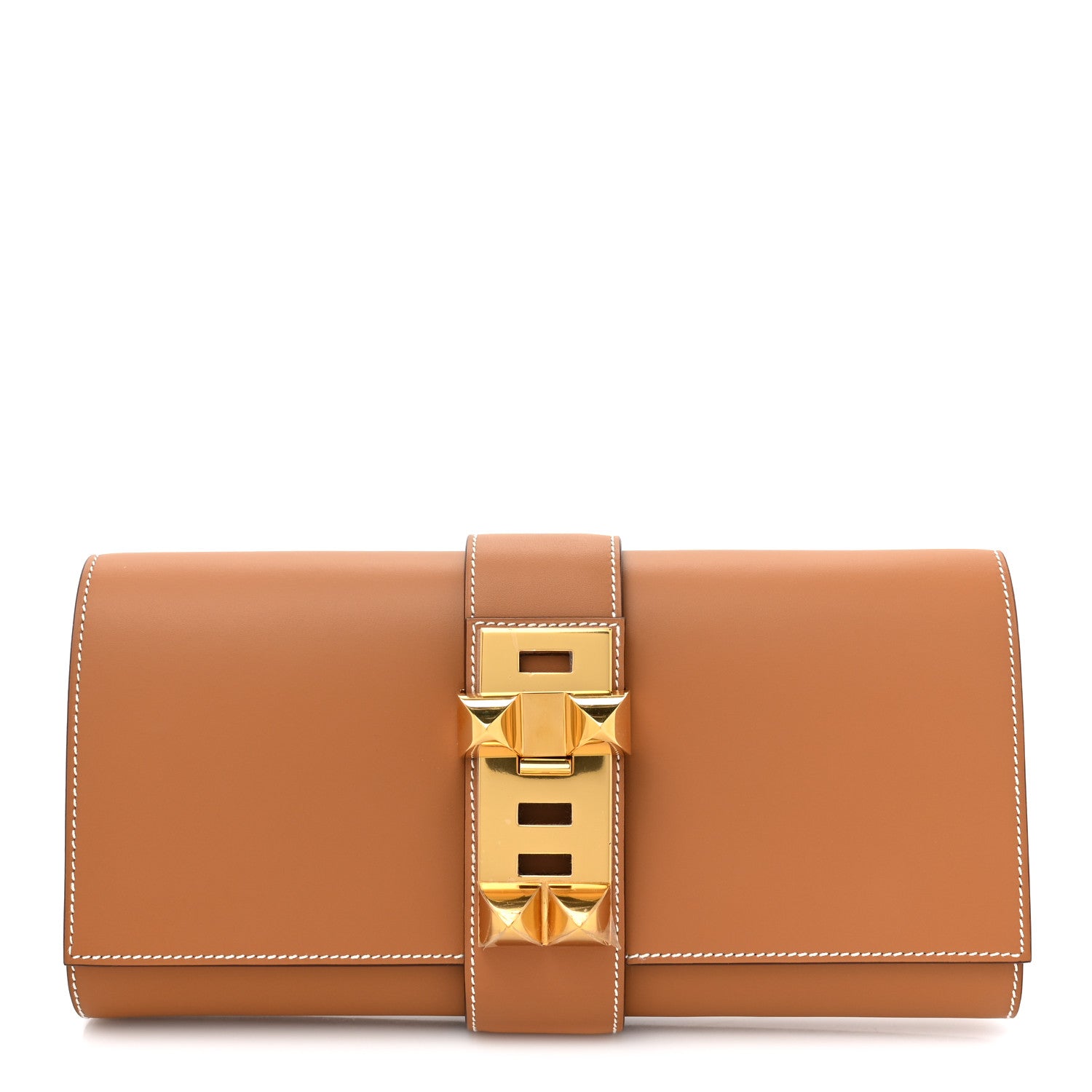 Hermes Vache Natural Medor 29 Clutch 1 of 8