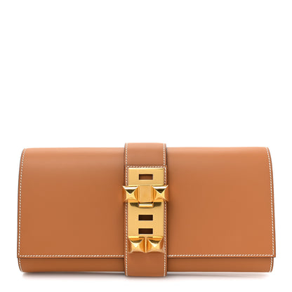 Hermes Vache Natural Medor 29 Clutch 1 of 8