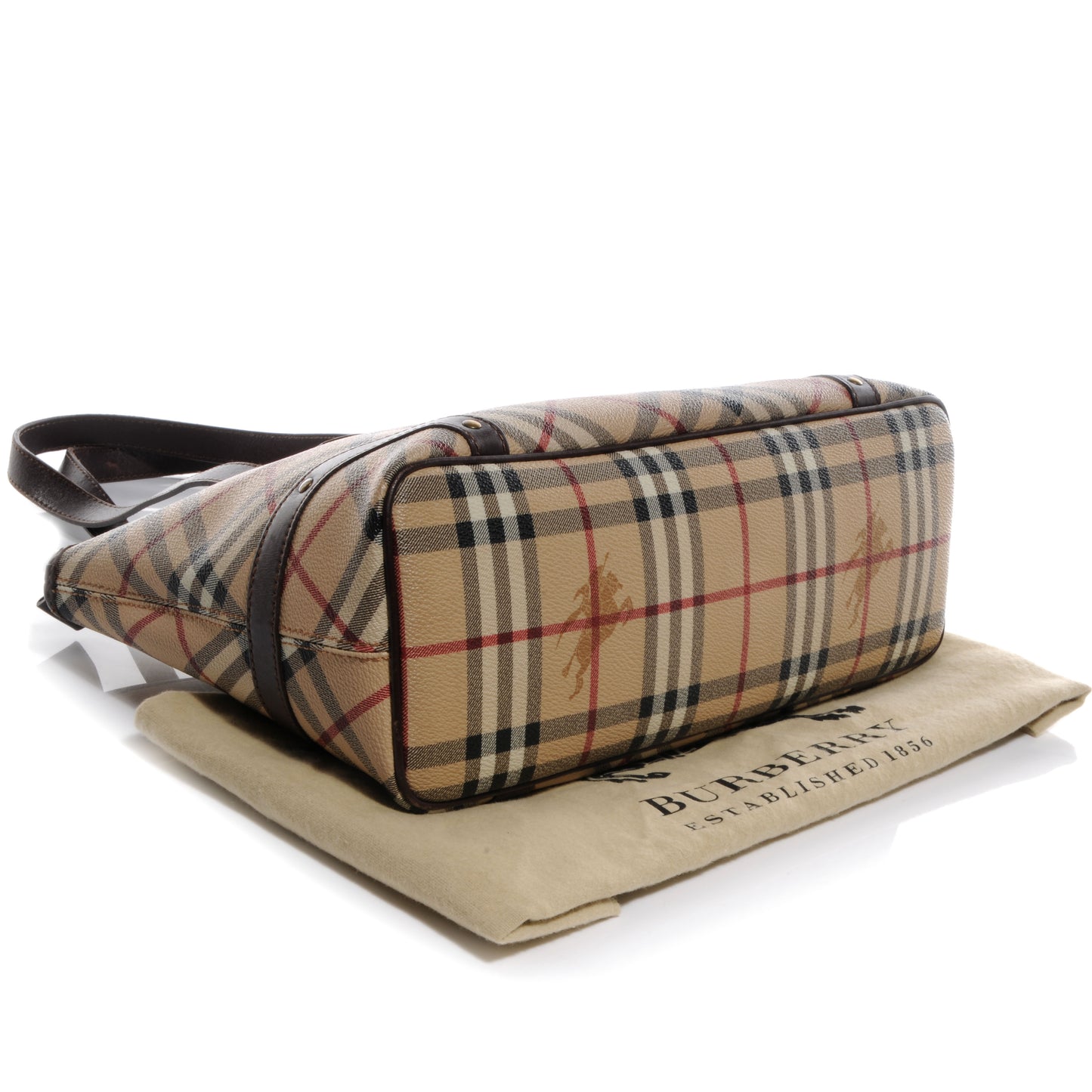 Haymarket Check Studded Tote Brown