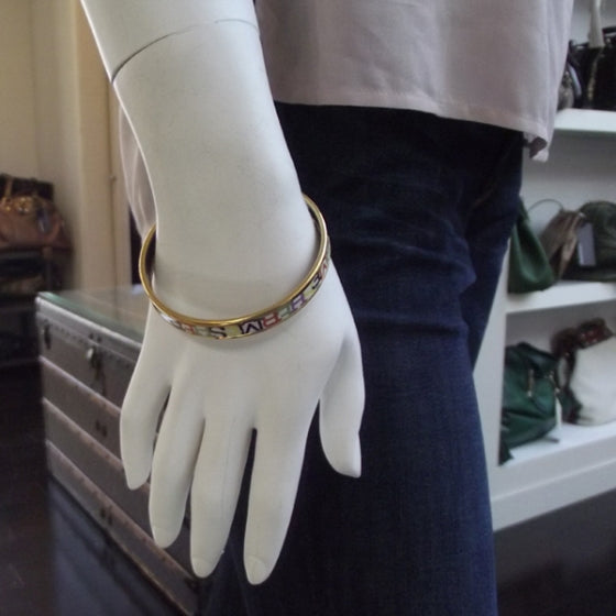 Hermes Enamel Narrow Capitales Bracelet 2 of 5