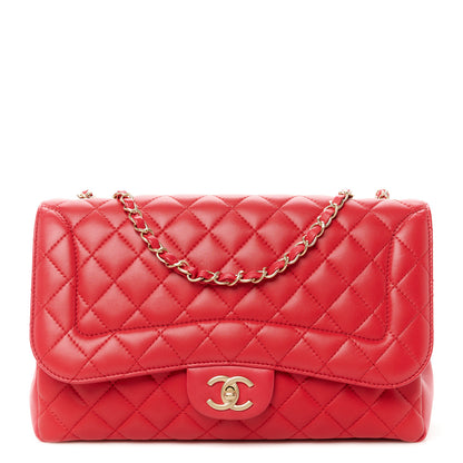 Chanel Lambskin Quilted Jumbo Mademoiselle Chic Flap Fuchsia 1 of 11