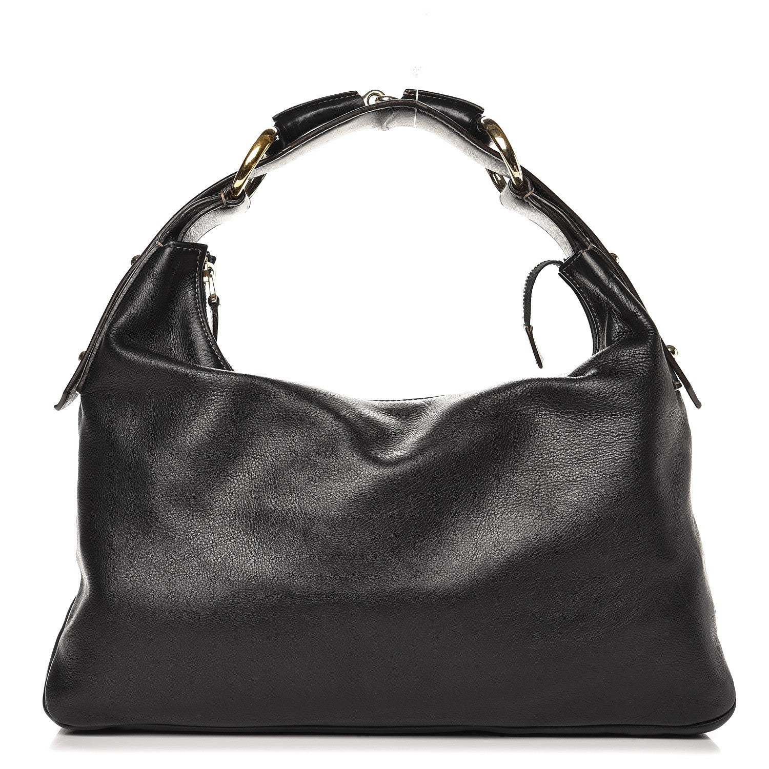 Gucci Calfskin Medium Horsebit Chain Hobo Navy 1 of 12