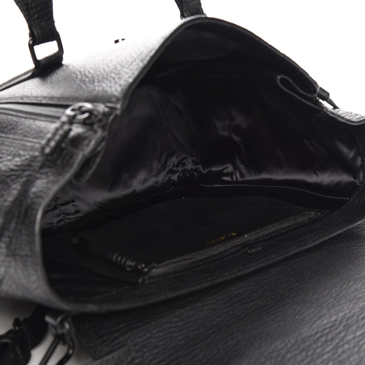 3.1 Textured Calfskin Large Pashli Satchel Black
