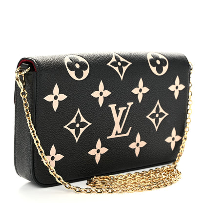Louis Vuitton Empreinte Monogram Giant Felicie Pochette Black Beige 4 of 11