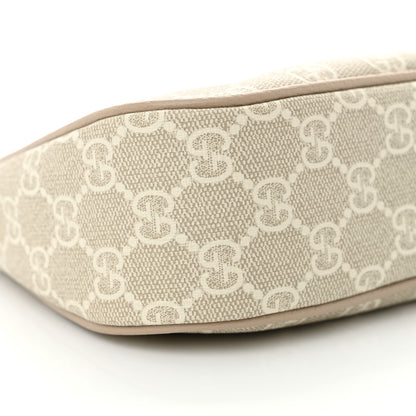 Gucci GG Supreme Monogram Textured Dollar Calfskin Small Ophidia Hobo Beige Mystic White Oatmeal 9 of 11