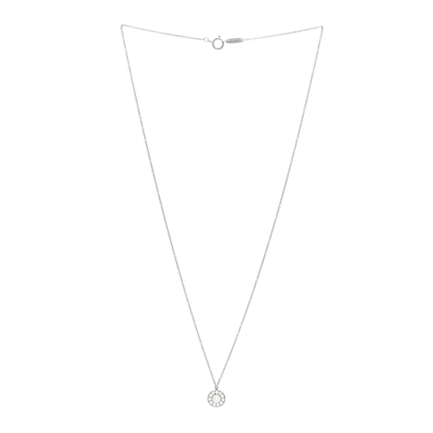 Platinum Diamond .32ctw Circlet Pendant Necklace