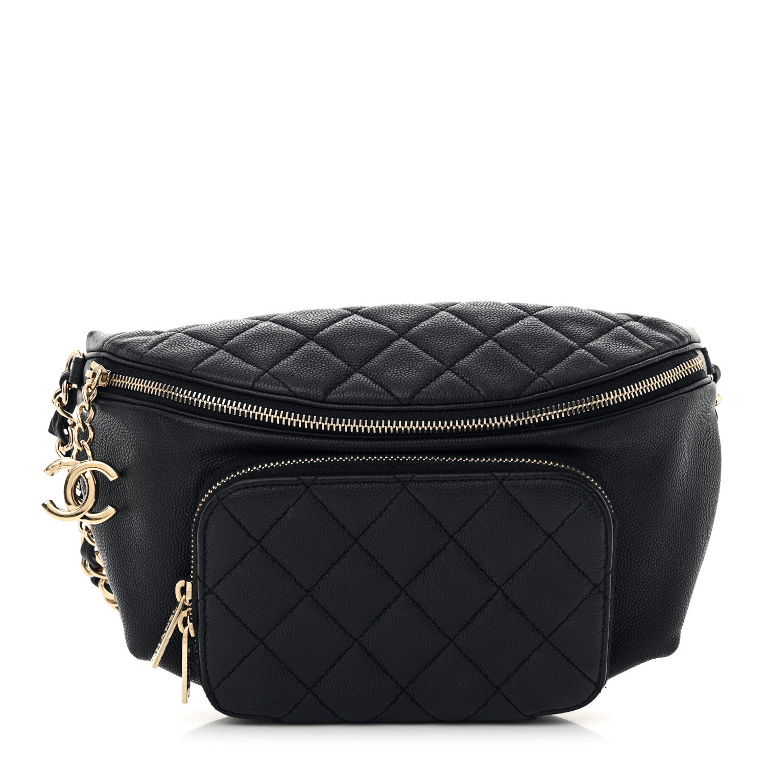 Chanel Caviar Quilted Business Affinity Waist Belt Bag Black 1 of 11