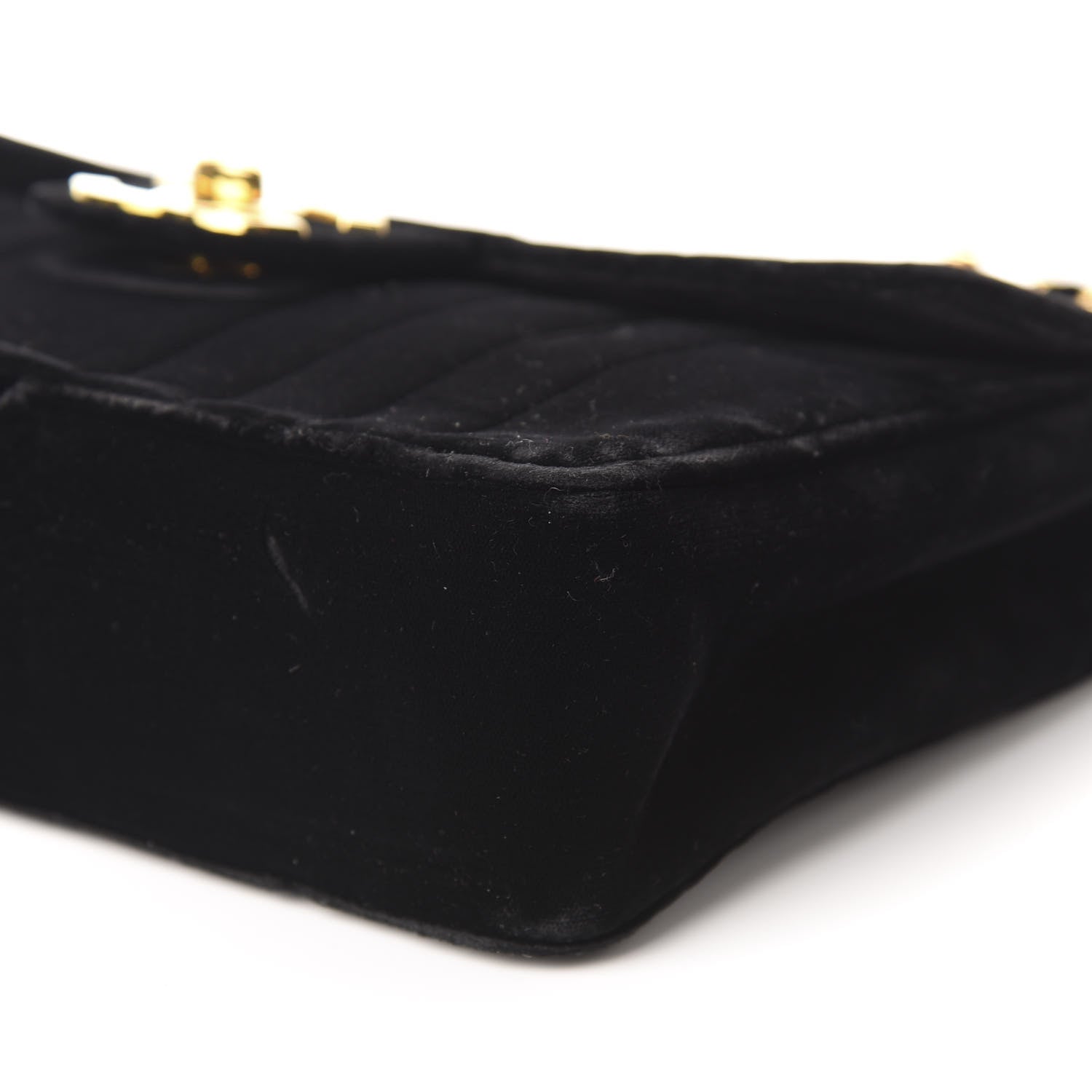 Chanel Velvet Vertical Quilted Jumbo Single Flap Black 7 of 12