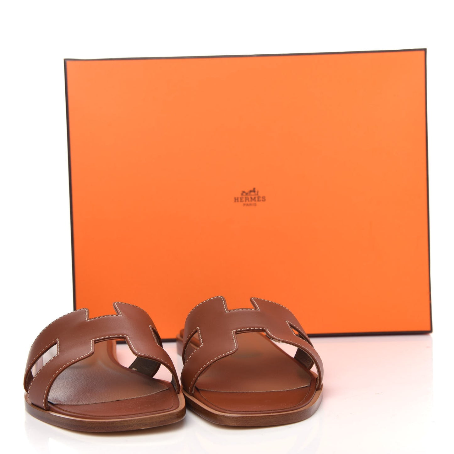 Box Calfskin Oran Sandals 38 Gold