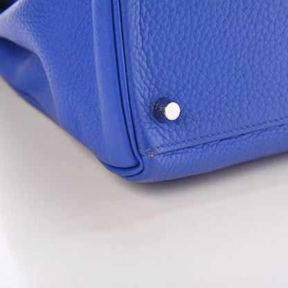 Hermes Taurillon Clemence Kelly Retourne 32 Bleu Electrique 40 of 42