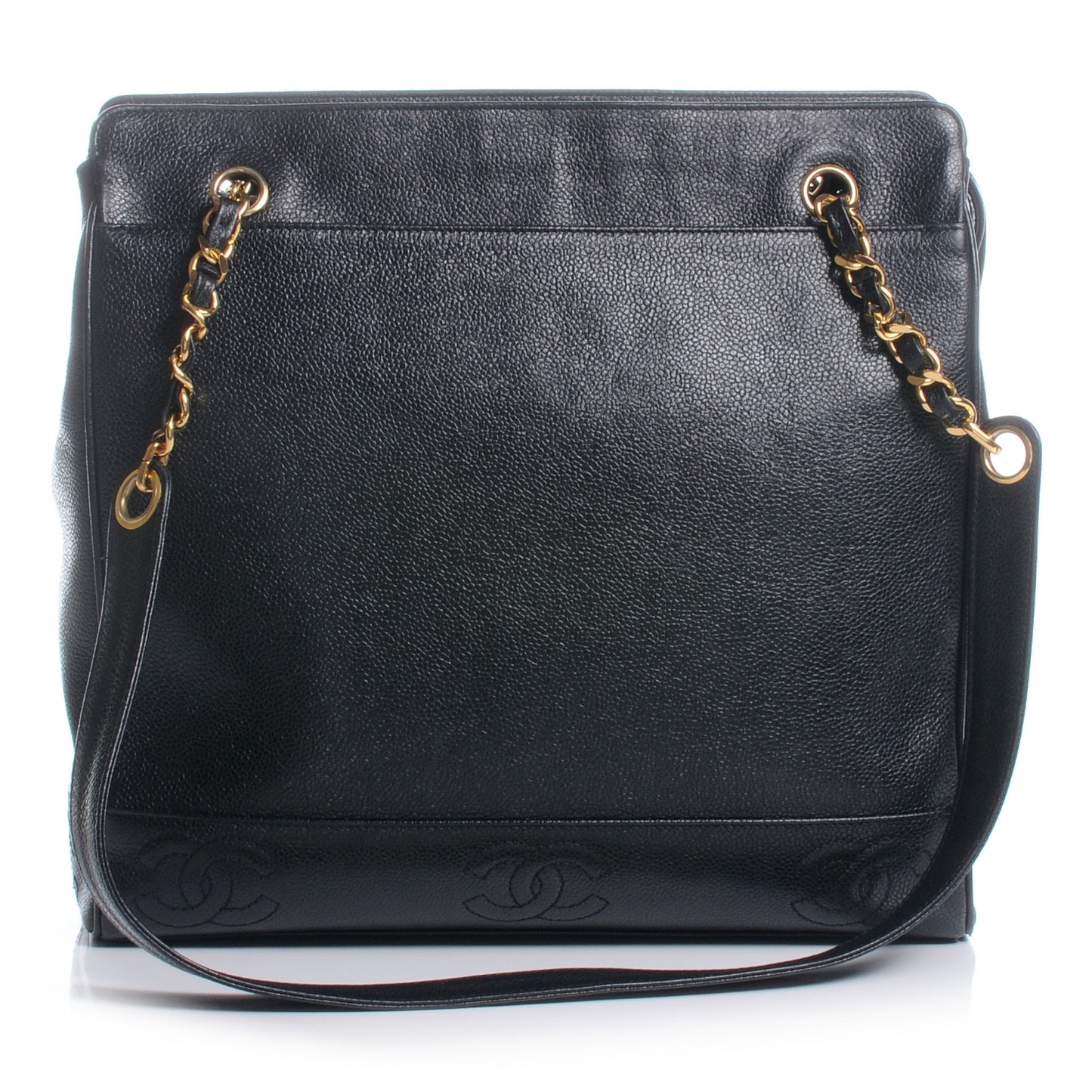 Caviar Shoulder Bag Black GHW