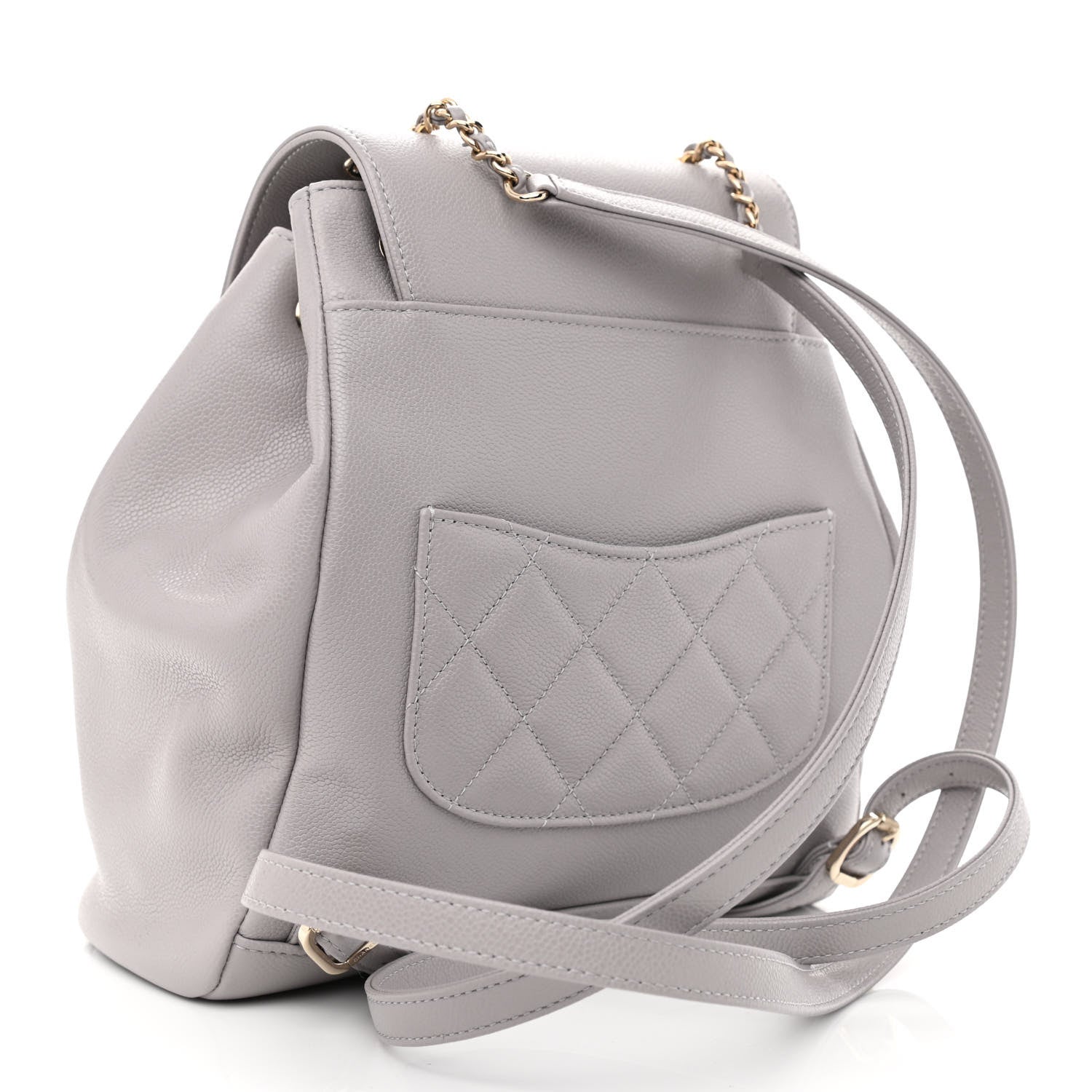 Chanel Caviar Quilted Business Affinity Backpack Grey 3 of 11