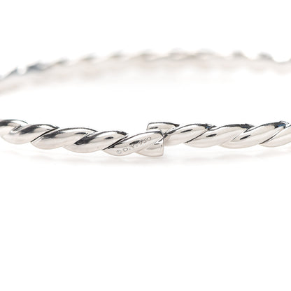 David Yurman 18K White Gold Diamond 3.5mm Paveflex Single Row Bracelet 4 of 4