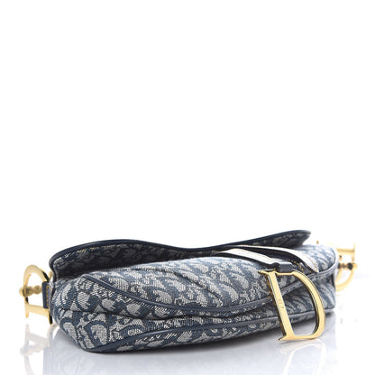 Christian Dior Monogram Saddle Bag Blue 4 of 7