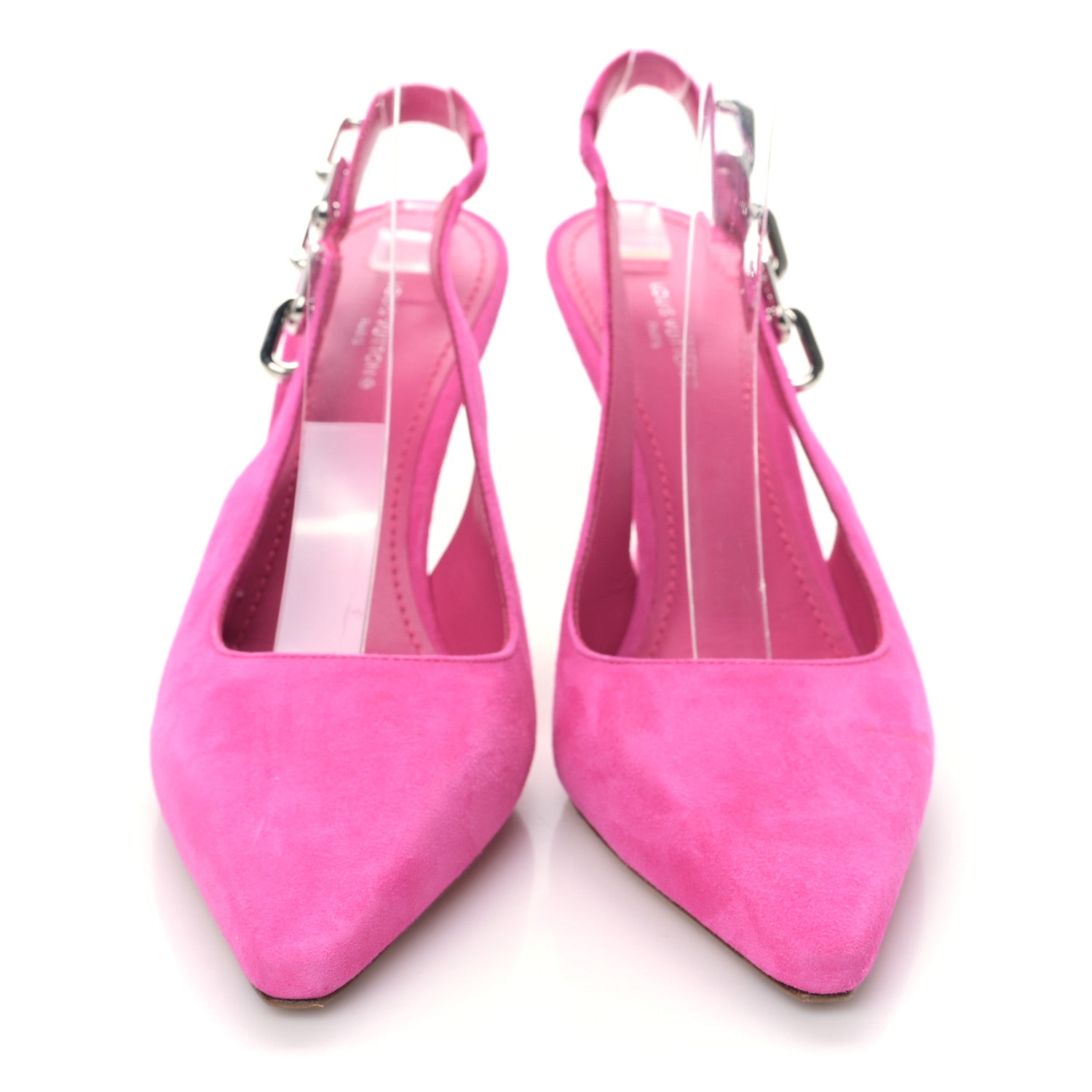 Louis Vuitton Suede Sparkle Slingback Pumps 39 Pink 2 of 8