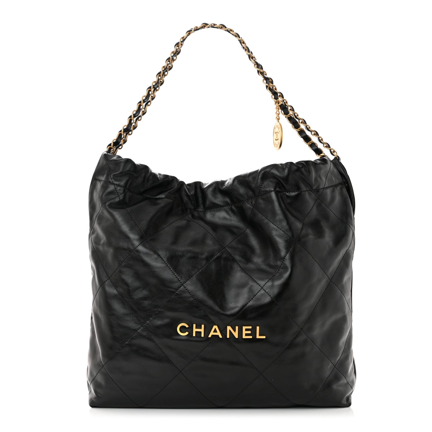Chanel Shiny Calfskin Quilted Chanel 22 Black 3 of 11