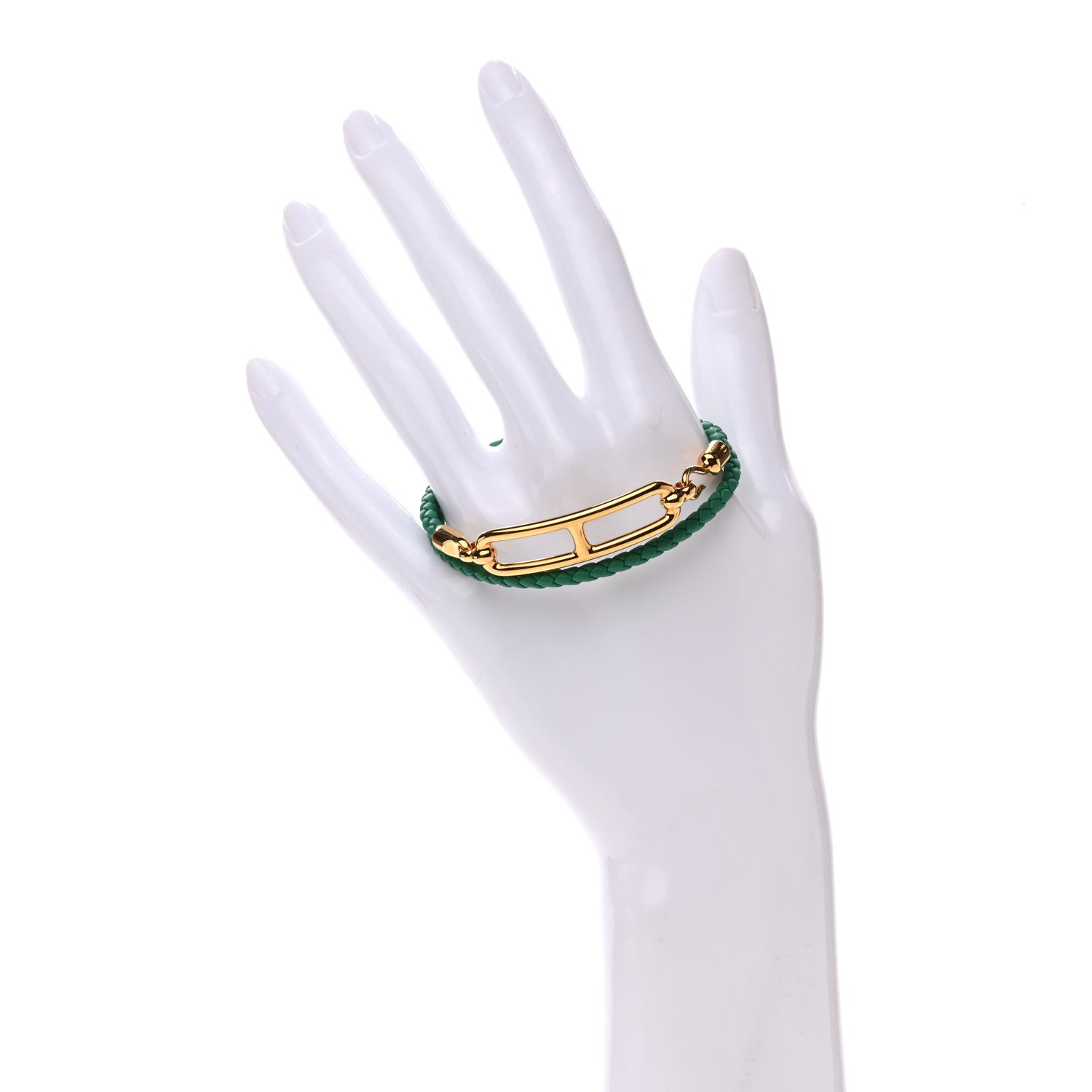 Hermes Swift Roulis Double Tour Bracelet T1 Vert Jade 2 of 5