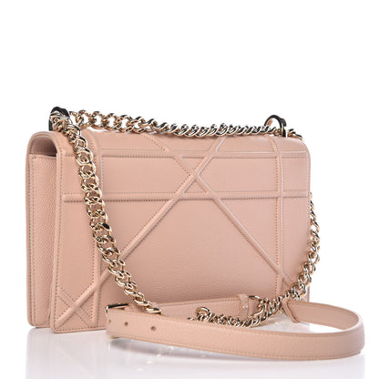 Christian Dior Grained Calfskin Medium Diorama Flap Bag Nude 4 of 10