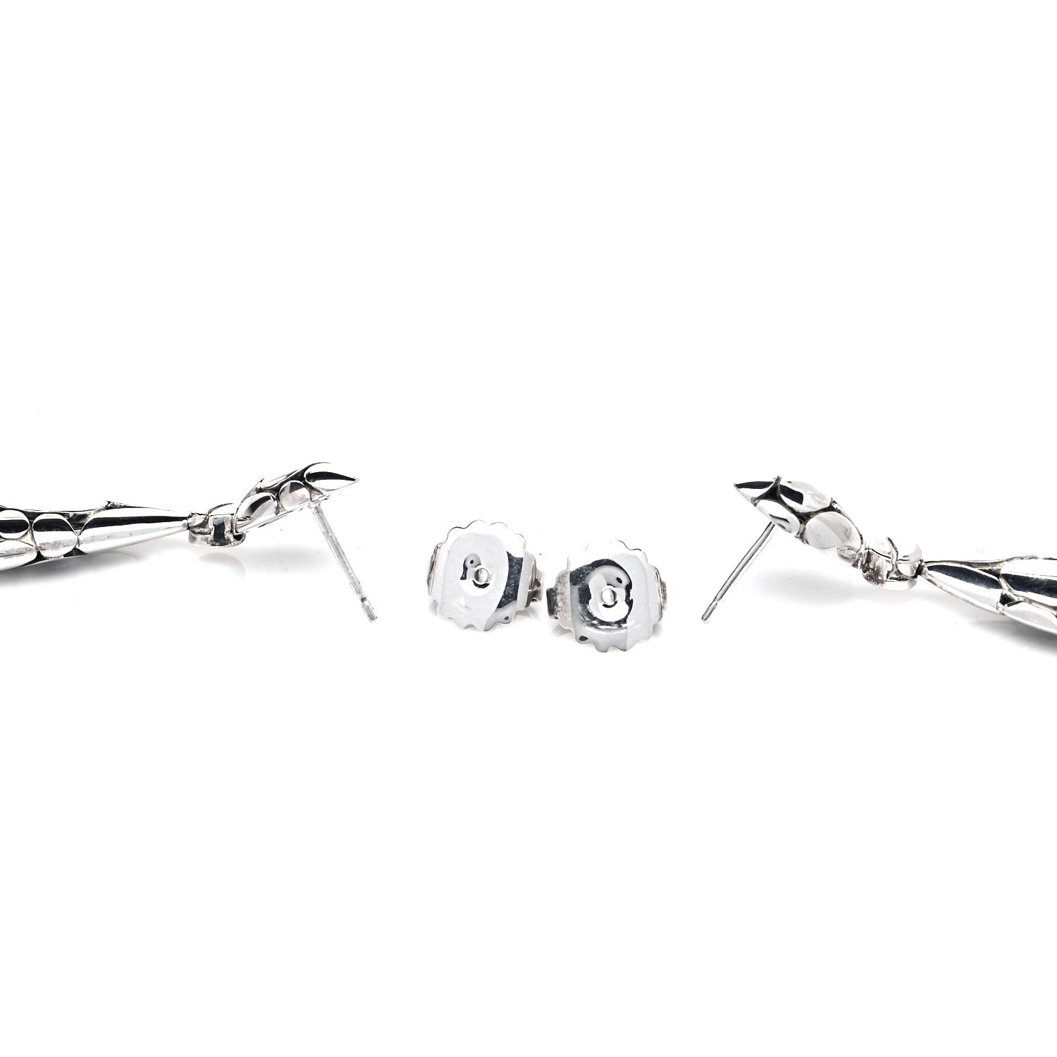 John Hardy Sterling Silver Kali Marquis Drop Earrings 3 of 5