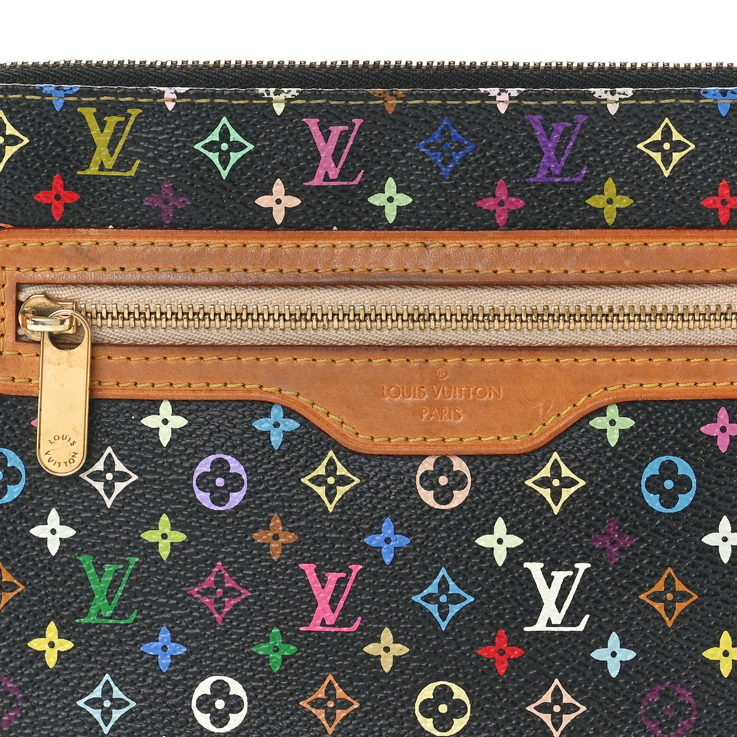 Monogram Multicolor Pochette Plate GM Black