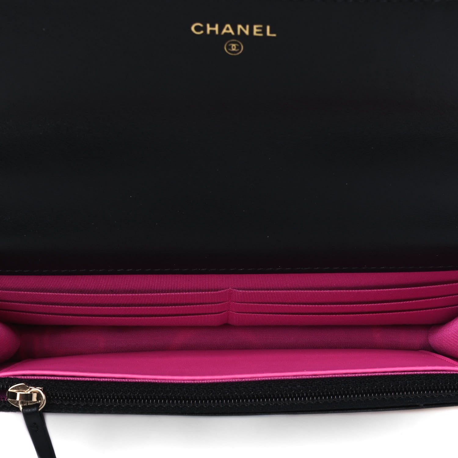 Chanel Fabric Printed Chanel 19 Wallet On Chain WOC Black Multicolor 4 of 4