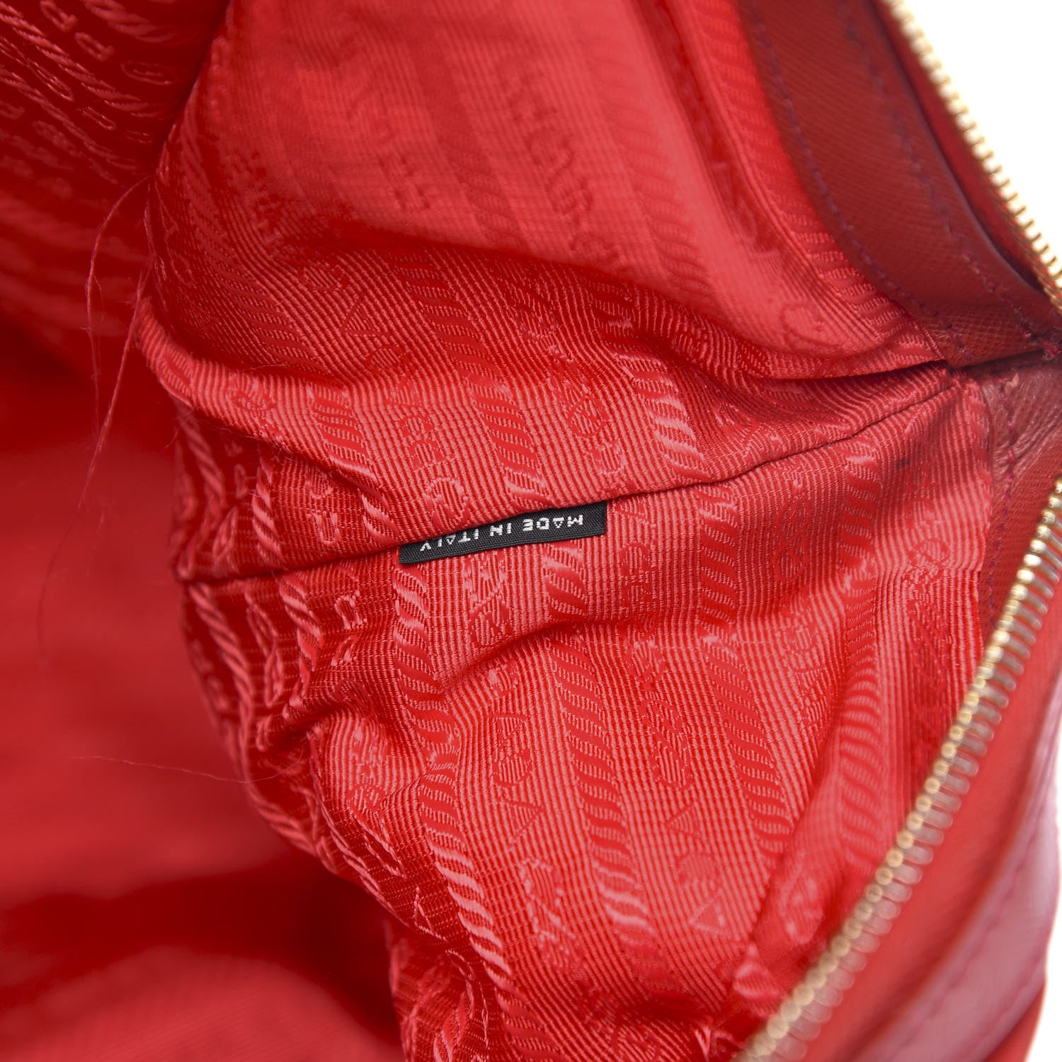 Prada Tessuto Nylon Saffiano Tote Rosso 5 of 9