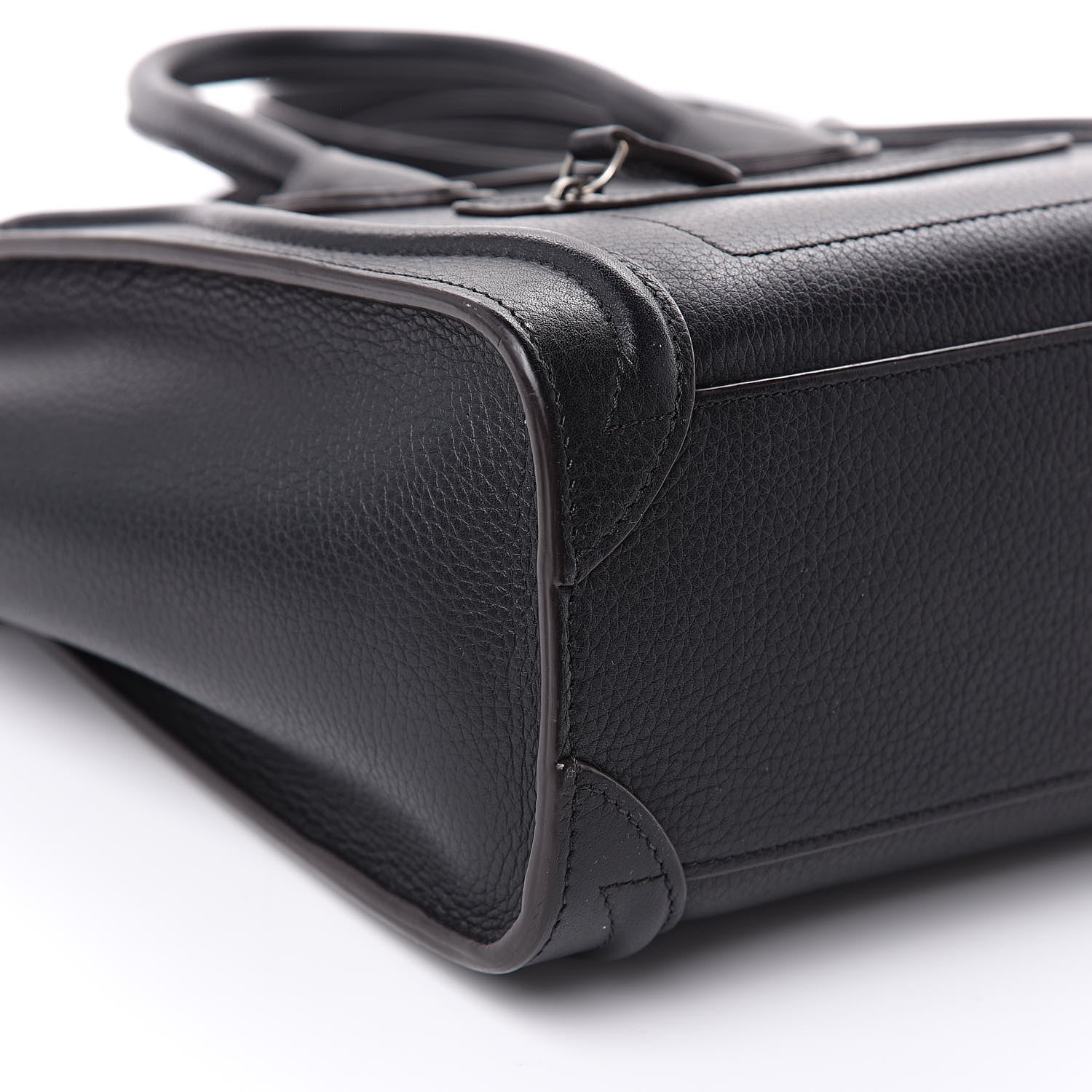 Celine Drummed Calfskin Nano Luggage Black 8 of 9