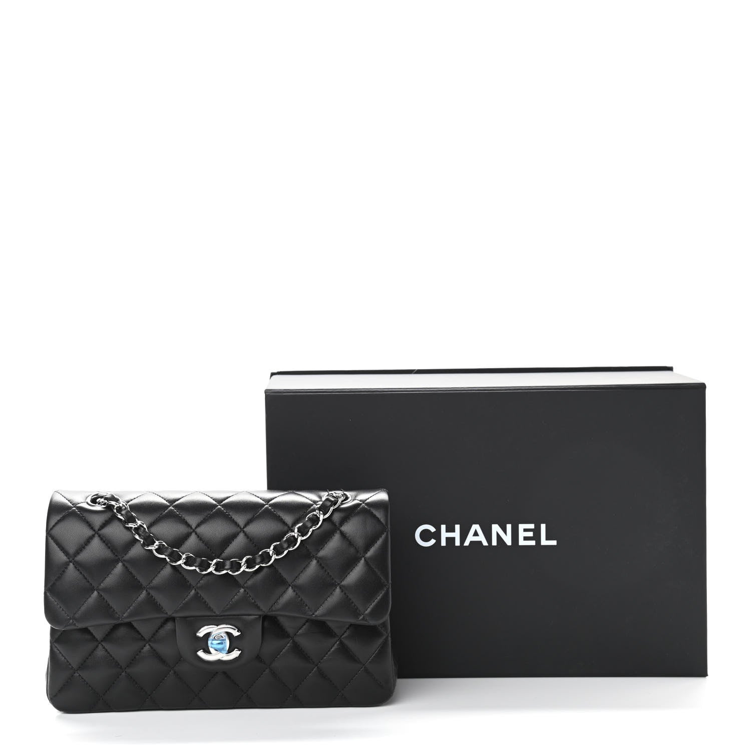 Chanel Lambskin Quilted Small Double Flap Black 14 of 14