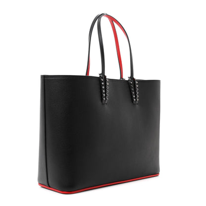 Christian Louboutin Calfskin Spikes East West Cabata Tote Black 4 of 11