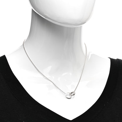 Cartier 18K White Gold Interlocking LOVE Necklace 2 of 4