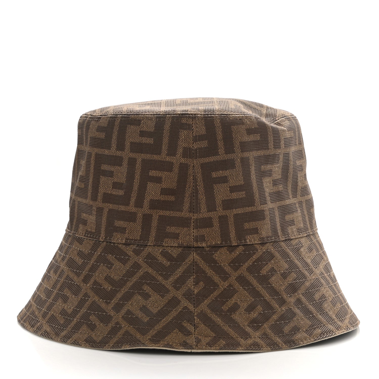 Fendi Technical Fabric FF Reversible Bucket Hat M Tobacco Beige 5 of 8