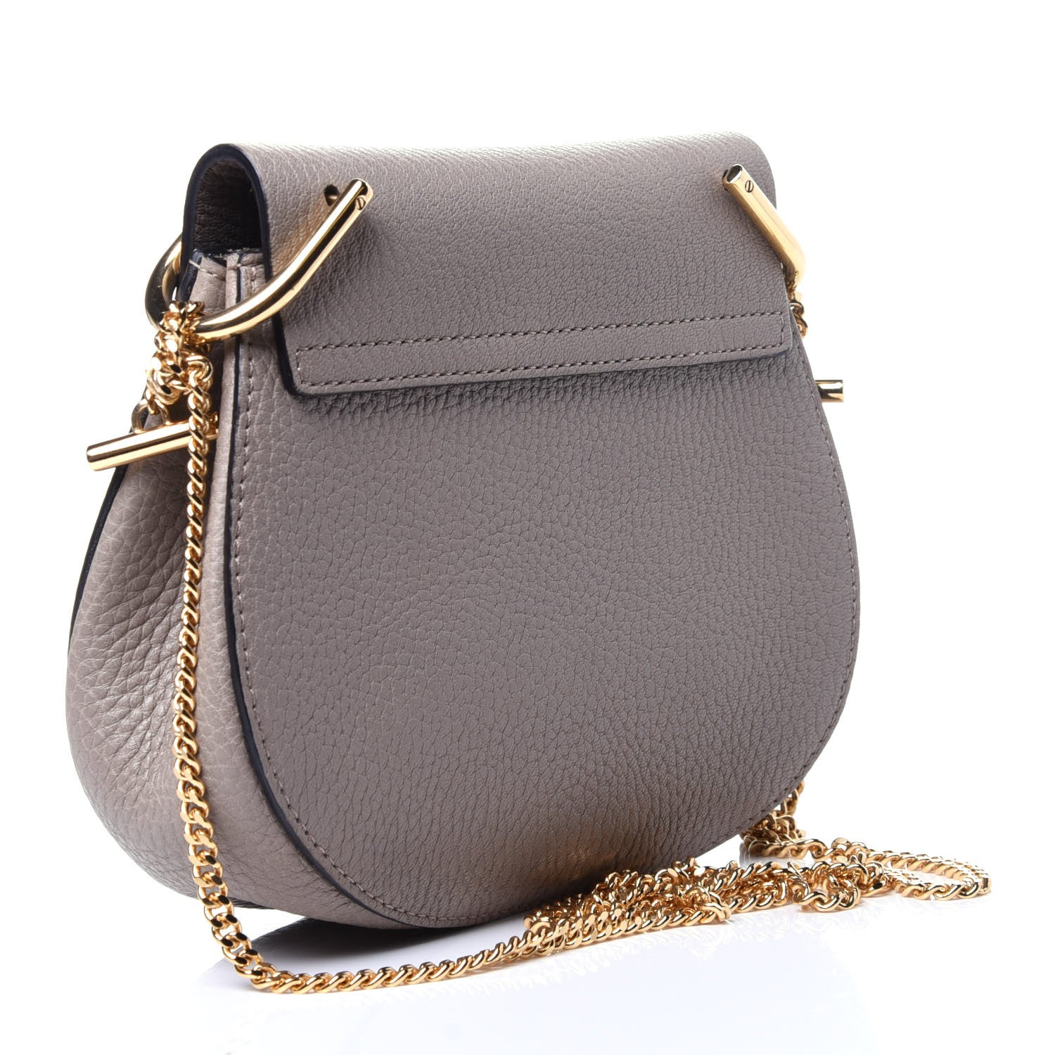 Chloe Grained Lambskin Mini Drew Shoulder Bag Motty Grey 3 of 11