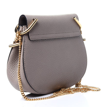 Chloe Grained Lambskin Mini Drew Shoulder Bag Motty Grey 3 of 11