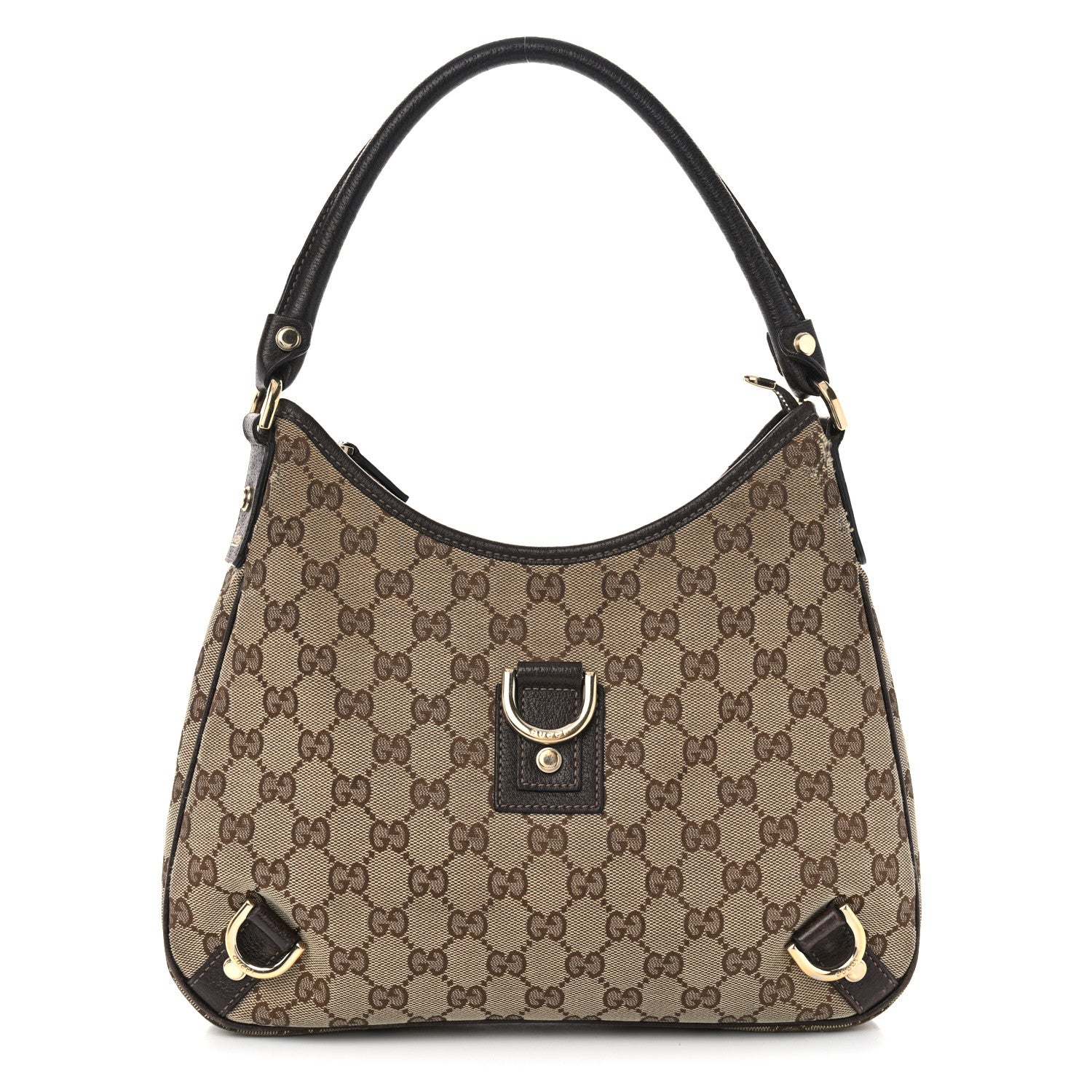 Gucci Monogram Medium Abbey D Ring Hobo Brown 1 of 13