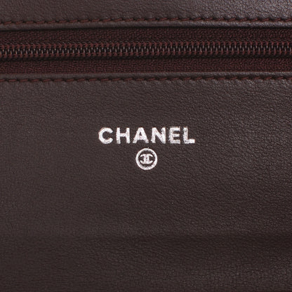 Chanel Lambskin Quilted Boy Wallet On Chain WOC Burgundy 5 of 8