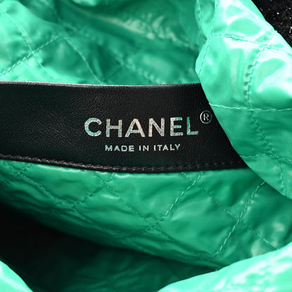 Chanel Tweed Resin Strass Large Robot Shopping Bag Black 5 of 9