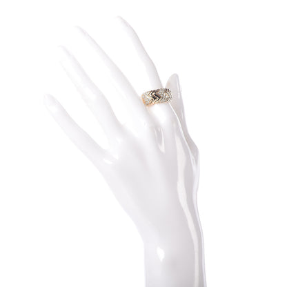 Bulgari 18K Yellow Gold Diamond Spiga Ring 53 6.5 2 of 4