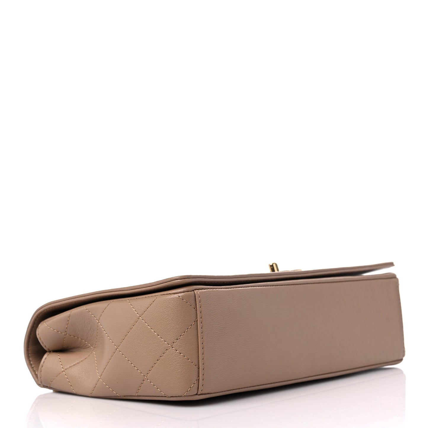 Sheepskin Quilted Vintage Mademoiselle Flap Beige