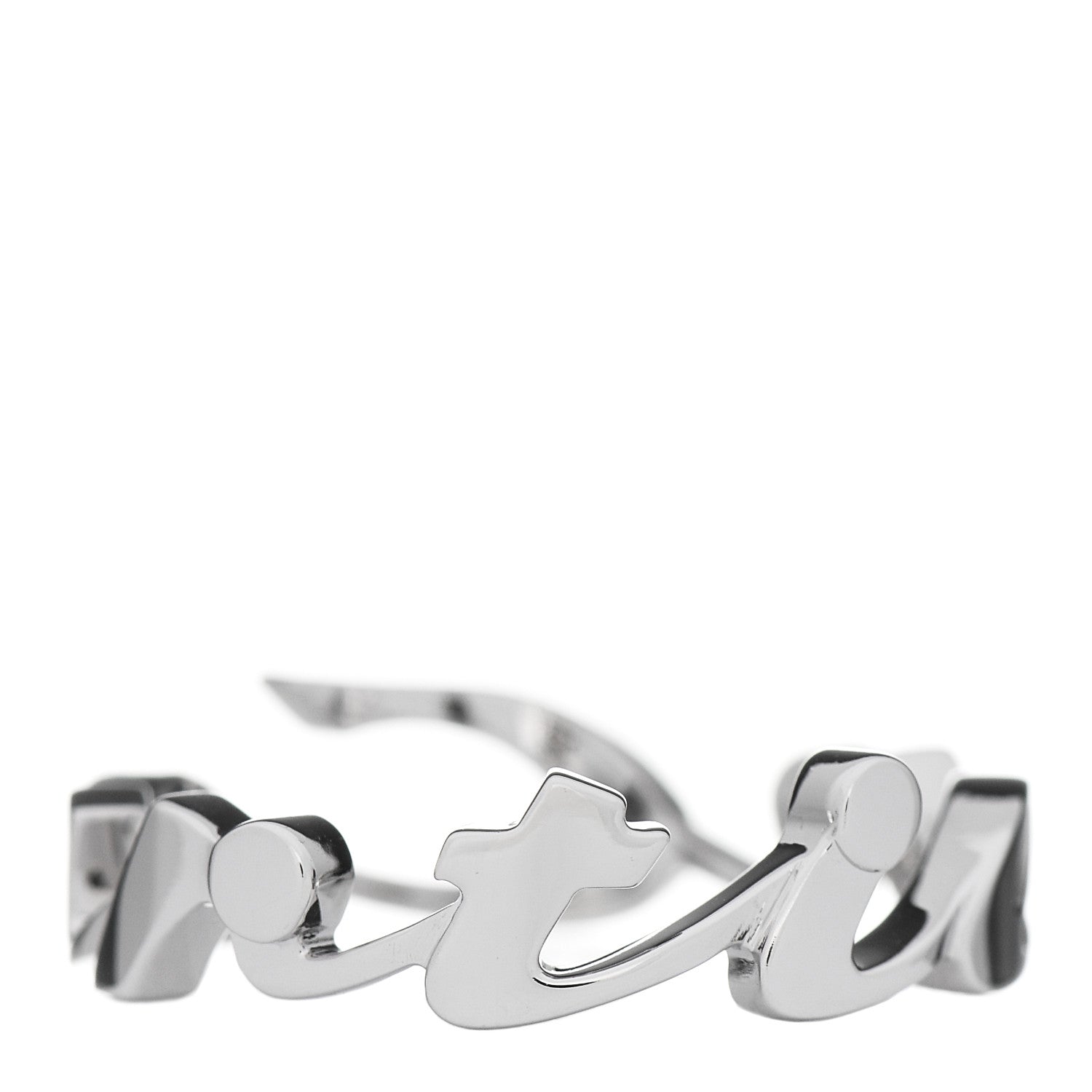 Cartier 18K White Gold Signature Ring 56 7.75 3 of 7