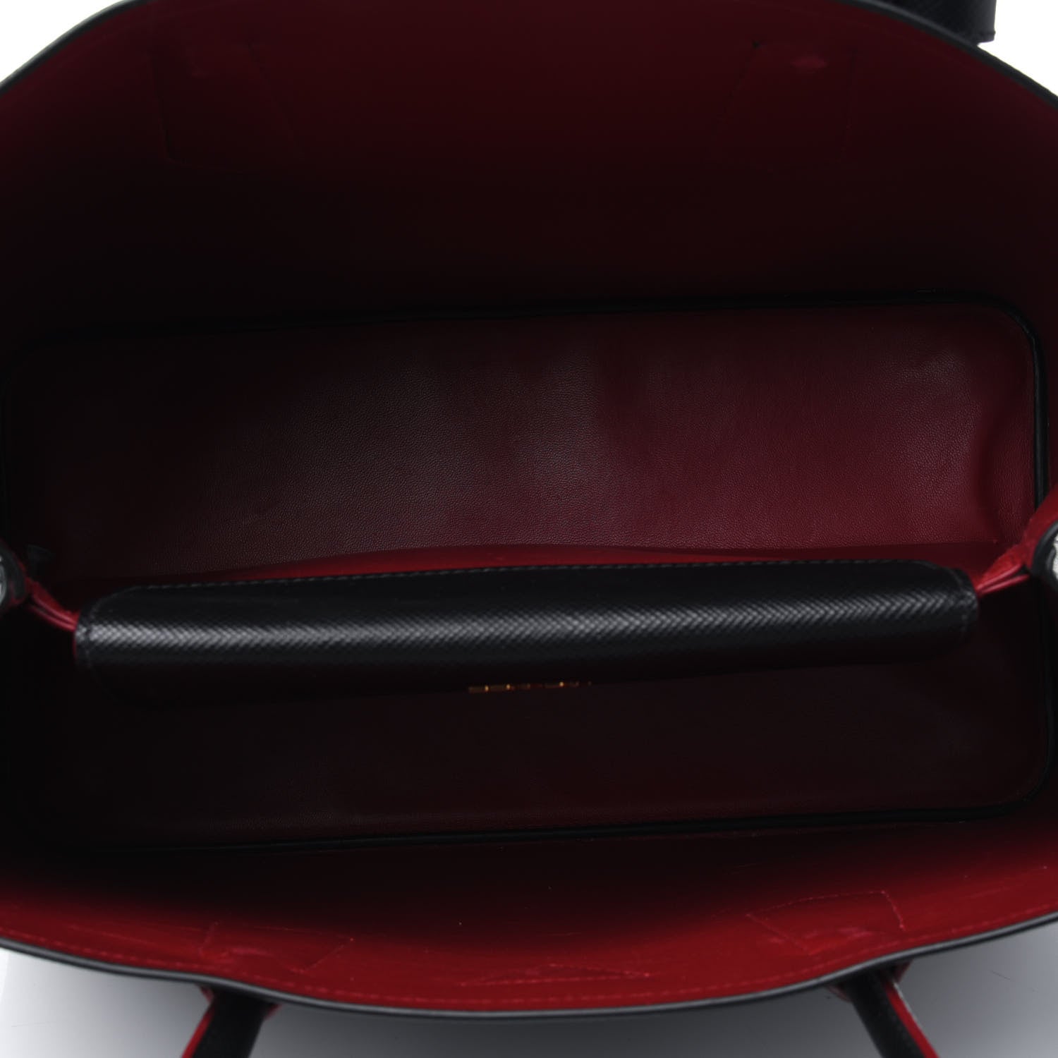 Prada Saffiano Cuir Medium Double Bag Black Fuoco 4 of 5